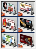 6 x Werbetafel Autorennbahn Plakate zum Aufkleben 1:32 PROSES