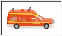 Feuerwehr - Krankenwagen leuchtrot Wiking 060701 1:87 Modellauto