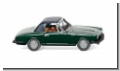 Glas 1700 GT Cabrio dunkelgrn Wiking 018698 H0 1:87 Modellauto