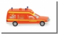 Feuerwehr - Krankenwagen leuchtrot Wiking 060701 1:87 Modellauto